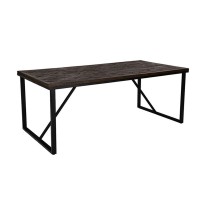 MAIANDROS ΤΡΑΠΕΖΙ ΚΑΦΕ ΣΚΟΥΡΟ 200x100x76cm