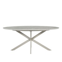 CASPIAN ΤΡΑΠΕΖΙ ΓΚΡΙ ΜΕ ΟΨΗ ΜΑΡΜΑΡΟΥ 180x90x75cm