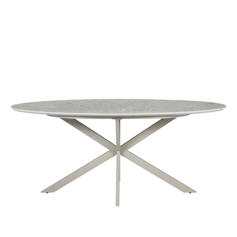 CASPIAN ΤΡΑΠΕΖΙ ΓΚΡΙ ΜΕ ΟΨΗ ΜΑΡΜΑΡΟΥ 180x90x75cm