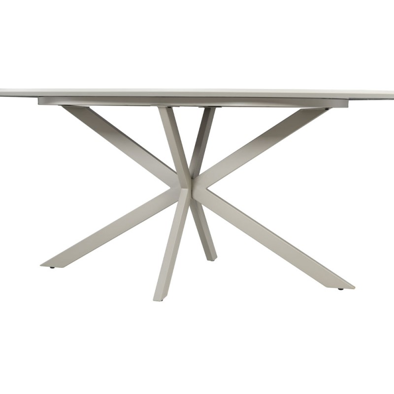 CASPIAN ΤΡΑΠΕΖΙ ΓΚΡΙ ΜΕ ΟΨΗ ΜΑΡΜΑΡΟΥ 180x90x75cm