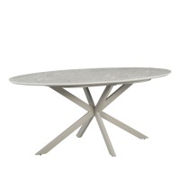 CASPIAN ΤΡΑΠΕΖΙ ΓΚΡΙ ΜΕ ΟΨΗ ΜΑΡΜΑΡΟΥ 180x90x75cm