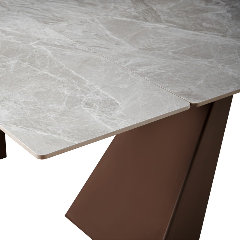 BRUNO ΤΡΑΠΕΖΙ ΕΠΕΚΤΕΙΝΟΜΕΝΟ-Η ΓΚΡΙ LATTE 160x90x75cm