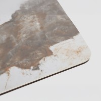 CANYON ΤΡΑΠΕΖΙ ΚΑΦΕ BITTER ΛΕΥΚΟ ΜΕ ΟΨΗ ΜΑΡΜΑΡΟΥ 200x90x76cm