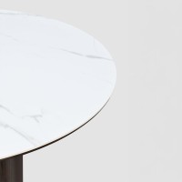 AMARO ΤΡΑΠΕΖΙ ΚΑΦΕ BITTER ΛΕΥΚΟ ΜΕ ΟΨΗ ΜΑΡΜΑΡΟΥ 120x120x75cm