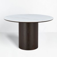 AMARO ΤΡΑΠΕΖΙ ΚΑΦΕ BITTER ΛΕΥΚΟ ΜΕ ΟΨΗ ΜΑΡΜΑΡΟΥ 120x120x75cm
