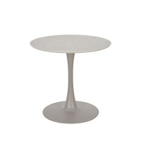 CASPIAN ΤΡΑΠΕΖΙ ΓΚΡΙ ΜΕ ΟΨΗ ΜΑΡΜΑΡΟΥ 80x80x75cm