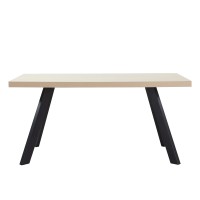 LITHOS ΤΡΑΠΕΖΙ BEIGE ΜΑΥΡΟ 160x80x76cm