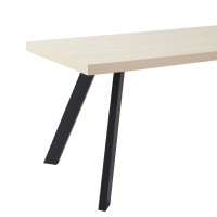 LITHOS ΤΡΑΠΕΖΙ BEIGE ΜΑΥΡΟ 160x80x76cm