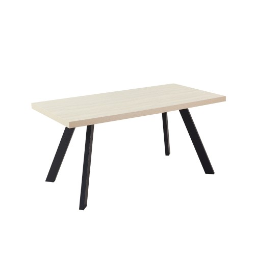 LITHOS ΤΡΑΠΕΖΙ BEIGE ΜΑΥΡΟ 160x80x76cm