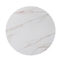 NOISETTE ΤΡΑΠΕΖΙ ΛΕΥΚΟ ΜΕ ΟΨΗ ΜΑΡΜΑΡΟΥ 120x120x76cm