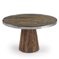 RICHMONT ΤΡΑΠΕΖΙ ΡΟΤΟΝΤΑ ΚΑΡΥΔΙ ΑΣΗΜΙ 127x127x76cm