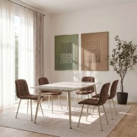 PRIMO ΤΡΑΠΕΖΙ ΛΕΥΚΟ ΜΕ ΟΨΗ ΜΑΡΜΑΡΟΥ 120x70x74cm