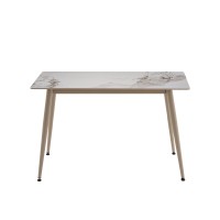 PRIMO ΤΡΑΠΕΖΙ ΛΕΥΚΟ ΜΕ ΟΨΗ ΜΑΡΜΑΡΟΥ 120x70x74cm