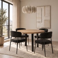 BOBBA ΤΡΑΠΕΖΙ ΡΟΤΟΝΤΑ SONOMA 110x110x75cm
