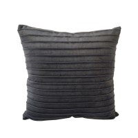 PLISSE ΔΙΑΚΟΣΜΗΤΙΚΟ ΜΑΞΙΛΑΡΙ 45x45cm ΒΕΛΟΥΔΟ ΓΚΡΙ