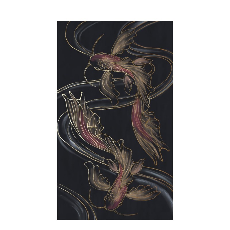 FISH IN LOVE ΠΙΝΑΚΑΣ ΔΙΑΚΟΣΜΗΣΗΣ 70x120x4cm ΚΑΜΒΑΣ ΠΟΛΥΧΡΩΜΟ