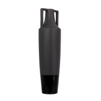 AIMA ΒΑΖΟ 14x14x49cm ΚΕΡΑΜΙΚΟ ΑΝΘΡΑΚΙ ΜΑΤ SILVER GUN