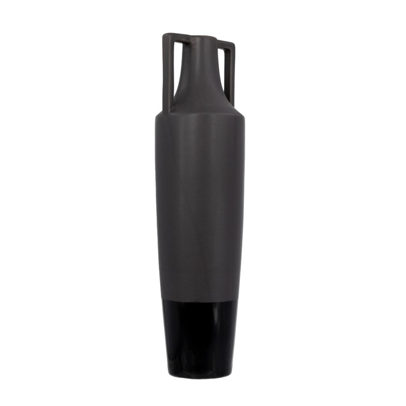 AIMA ΒΑΖΟ 14x14x49cm ΚΕΡΑΜΙΚΟ ΑΝΘΡΑΚΙ ΜΑΤ SILVER GUN