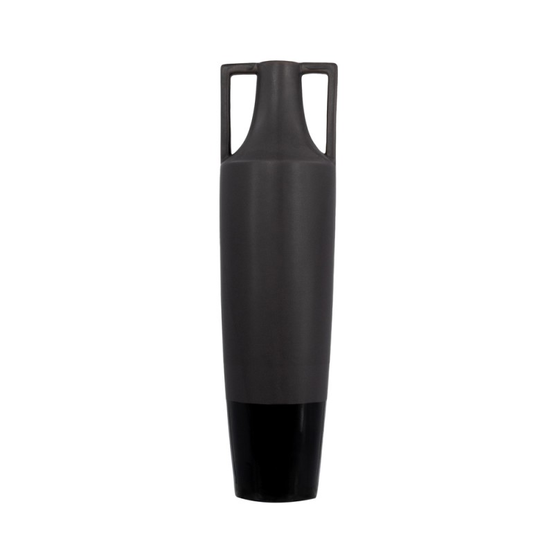 AIMA ΒΑΖΟ 14x14x49cm ΚΕΡΑΜΙΚΟ ΑΝΘΡΑΚΙ ΜΑΤ SILVER GUN