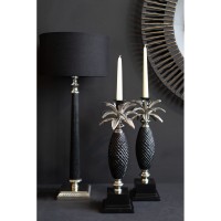 ANANAS ΚΗΡΟΠΗΓΙΟ 13x13x44cm ΜΕΤΑΛΛΟ ΑΣΗΜΙ ΜΑΥΡΟ