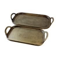 KIRAT ΔΙΣΚΟΣ 46x23x5cm ΑΛΟΥΜΙΝΙΟ ΧΡΥΣΟ ΑΝΤΙΚΕ