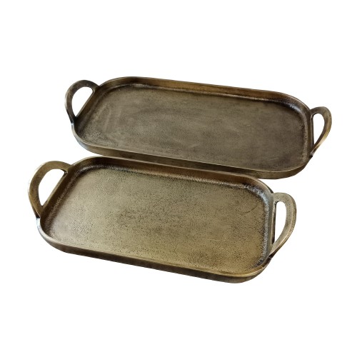 KIRAT ΔΙΣΚΟΣ 46x23x5cm ΑΛΟΥΜΙΝΙΟ ΧΡΥΣΟ ΑΝΤΙΚΕ