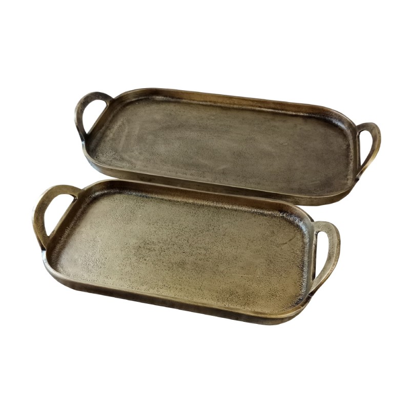 KIRAT ΔΙΣΚΟΣ 46x23x5cm ΑΛΟΥΜΙΝΙΟ ΧΡΥΣΟ ΑΝΤΙΚΕ