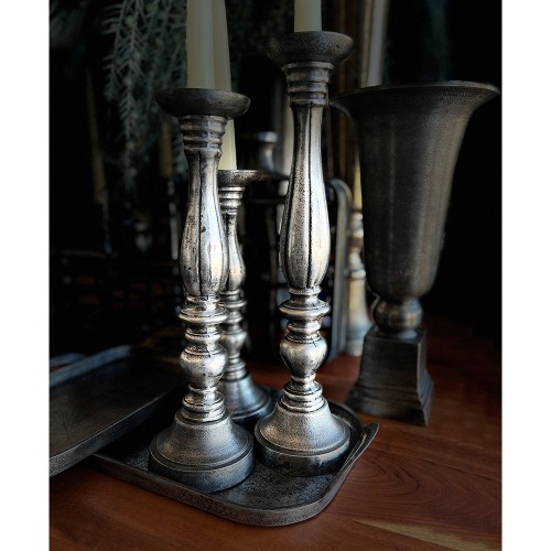 LUSAR ΚΗΡΟΠΗΓΙΟ SET 3ΤΜΧ 11x11x40cm ΑΛΟΥΜΙΝΙΟ ΑΣΗΜΙ ΑΝΤΙΚΕ