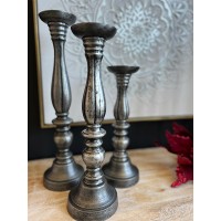 LUSAR ΚΗΡΟΠΗΓΙΟ SET 3ΤΜΧ 11x11x40cm ΑΛΟΥΜΙΝΙΟ ΑΣΗΜΙ ΑΝΤΙΚΕ