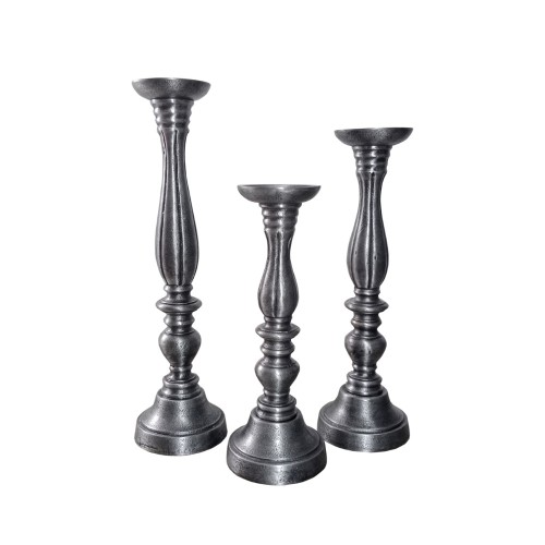 LUSAR ΚΗΡΟΠΗΓΙΟ SET 3ΤΜΧ 11x11x40cm ΑΛΟΥΜΙΝΙΟ ΑΣΗΜΙ ΑΝΤΙΚΕ