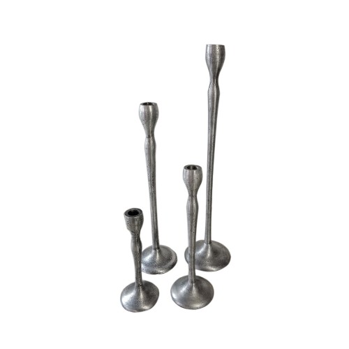 JOLIE ΚΗΡΟΠΗΓΙΟ SET 4ΤΜΧ 13x13x50cm ΑΛΟΥΜΙΝΙΟ ΑΣΗΜΙ ΑΝΤΙΚΕ