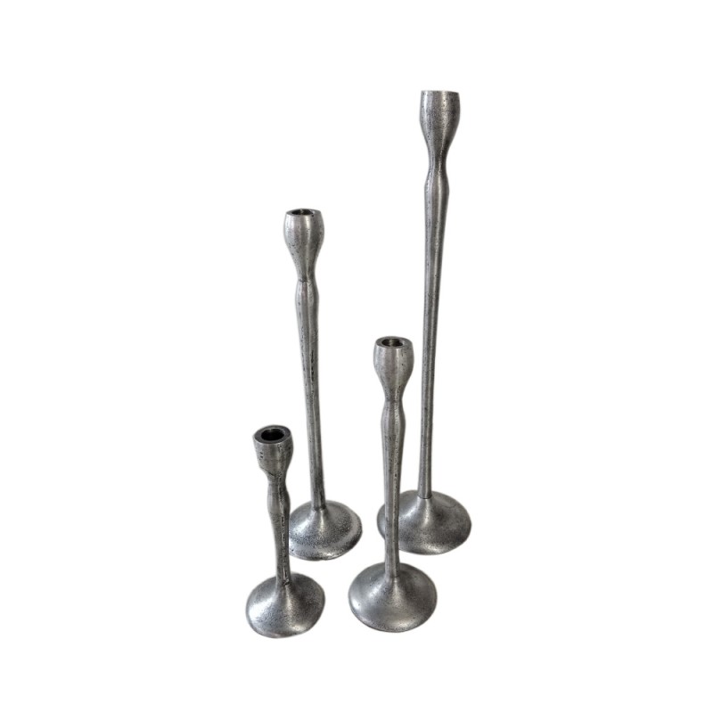 JOLIE ΚΗΡΟΠΗΓΙΟ SET 4ΤΜΧ 13x13x50cm ΑΛΟΥΜΙΝΙΟ ΑΣΗΜΙ ΑΝΤΙΚΕ