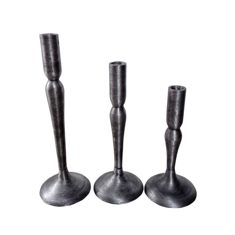 DEMEK ΚΗΡΟΠΗΓΙΟ SET 3ΤΜΧ 10x10x31cm ΑΛΟΥΜΙΝΙΟ ΑΣΗΜΙ ΑΝΤΙΚΕ