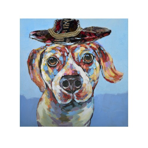 IMBA DOG ΠΙΝΑΚΑΣ ΔΙΑΚΟΣΜΗΣΗΣ 100x100x3cm ΚΑΜΒΑΣ ΠΟΛΥΧΡΩΜΟ ΞΥΛΟ