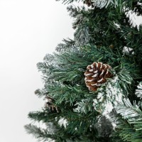 PINE ΧΡΙΣΤΟΥΓΕΝΝΙΑΤΙΚΟ ΔΕΝΤΡΟ ΧΙΟΝΙΣΜΕΝΟ ΜΕ LED 117x117x180cm PVC ΠΡΑΣΙΝΟ ΛΕΥΚΟ