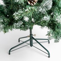 PINE ΧΡΙΣΤΟΥΓΕΝΝΙΑΤΙΚΟ ΔΕΝΤΡΟ ΧΙΟΝΙΣΜΕΝΟ ΜΕ LED 150x150x210cm PVC ΠΡΑΣΙΝΟ ΛΕΥΚΟ