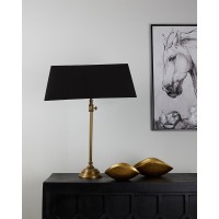 LANG ΦΩΤΙΣΤΙΚΟ ΕΠΙΤΡΑΠΕΖΙΟ 60x20x86cm ΑΛΟΥΜΙΝΙΟ ΧΡΥΣΟ ΑΝΤΙΚΕ ΜΑΥΡΟ ΥΦΑΣΜΑ