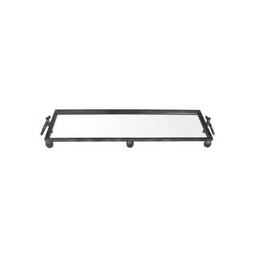 Σετ-2Τεμ.LORRY ΔΙΣΚΟΣ ΔΙΑΚΟΣΜΗΣΗΣ 93x26x11cm ΜΕΤΑΛΛΟ ΜΑΥΡΟ ΚΑΘΡΕΠΤΗΣ