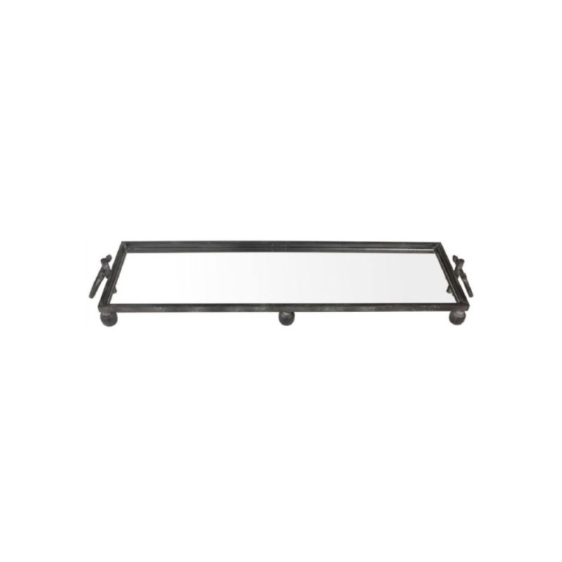 Σετ-2Τεμ.LORRY ΔΙΣΚΟΣ ΔΙΑΚΟΣΜΗΣΗΣ 93x26x11cm ΜΕΤΑΛΛΟ ΜΑΥΡΟ ΚΑΘΡΕΠΤΗΣ