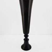 FLORES ΒΑΖΟ 19x19x55cm ΑΛΟΥΜΙΝΙΟ ΜΑΥΡΟ