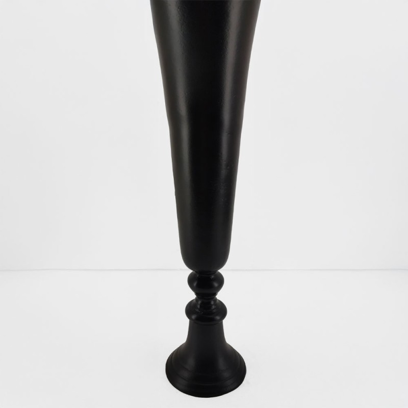 FLORES ΒΑΖΟ 19x19x55cm ΑΛΟΥΜΙΝΙΟ ΜΑΥΡΟ