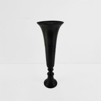 FLORES ΒΑΖΟ 19x19x55cm ΑΛΟΥΜΙΝΙΟ ΜΑΥΡΟ