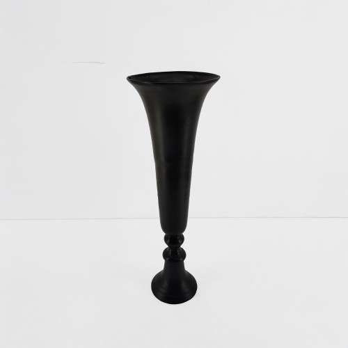 FLORES ΒΑΖΟ 19x19x55cm ΑΛΟΥΜΙΝΙΟ ΜΑΥΡΟ