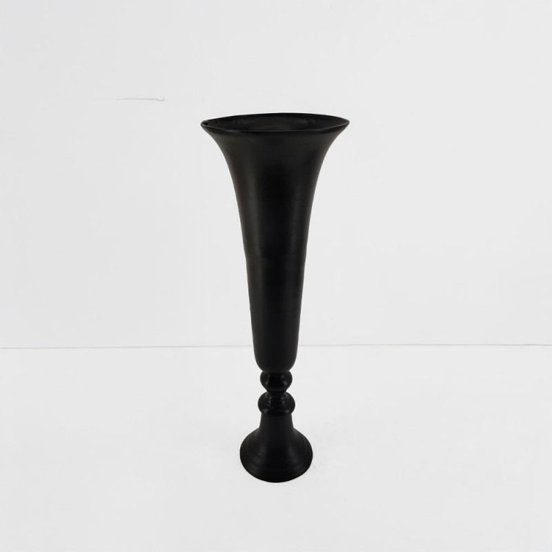 FLORES ΒΑΖΟ 19x19x55cm ΑΛΟΥΜΙΝΙΟ ΜΑΥΡΟ