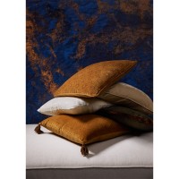 SUNDIAL C ΔΙΑΚΟΣΜΗΤΙΚΟ ΜΑΞΙΛΑΡΙ 50x50cm ΒΑΜΒΑΚΙ CARAMEL ΒΕΛΟΥΔΟ