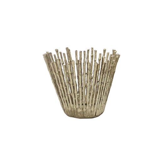 REED 23,5 ΒΑΖΟ 28x28x24cm ΑΛΟΥΜΙΝΙΟ ΧΡΥΣΟ ANTIQUE