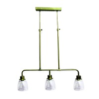 CLOCHE ΦΩΤΙΣΤΙΚΟ ΟΡΟΦΗΣ 90x17x90cm ΣΙΔΕΡΟ ΧΡΥΣΟ ΑΝΤΙΚΕ ΓΥΑΛΙ ΔΙΑΦΑΝΟ