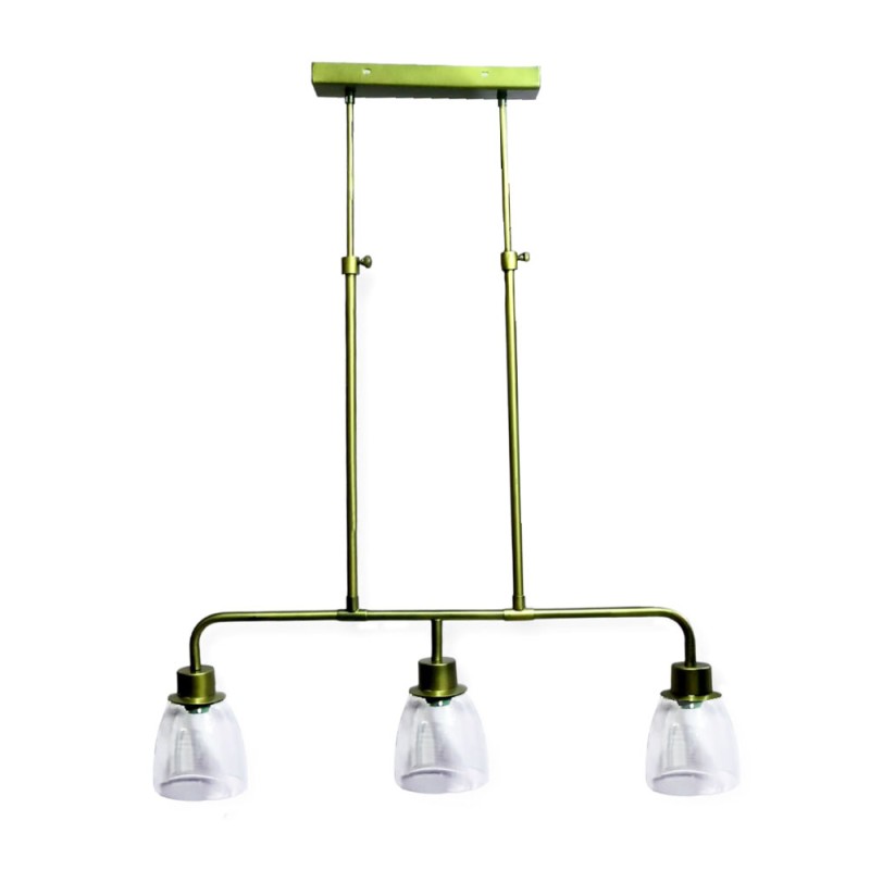 CLOCHE ΦΩΤΙΣΤΙΚΟ ΟΡΟΦΗΣ 90x17x90cm ΣΙΔΕΡΟ ΧΡΥΣΟ ΑΝΤΙΚΕ ΓΥΑΛΙ ΔΙΑΦΑΝΟ