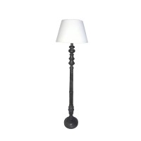 VICTORIEN ΦΩΤΙΣΤΙΚΟ ΕΠΙΔΑΠΕΔΙΟ 28x45x163cm ΞΥΛΟ ΜΑΥΡΟ ΥΦΑΣΜΑ ΛΕΥΚΟ