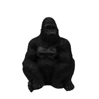 GORILLA BERINGEI ΔΙΑΚΟΣΜΗΤΙΚΟ ΓΟΡΙΛΑΣ 21x19.5x38.8cm POLYRESIN ΜΑΥΡΟ ΜΑΤ